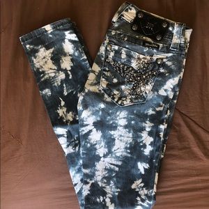 MissMe black and white jeans with pretty stones!
